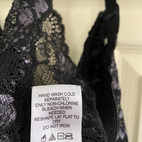 Maurices Women's Black Lace Unlined Racerback Adjustable Strap Bralette Size 0X - Picture 5 of 6